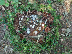 Mandalas an der Weingartenkapelle